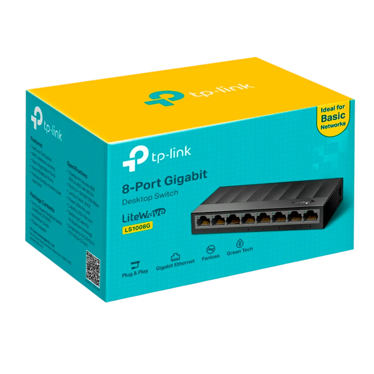 TP-Link LS1008G / Коммутатор неуправляемый  с 8 гигабитными портами