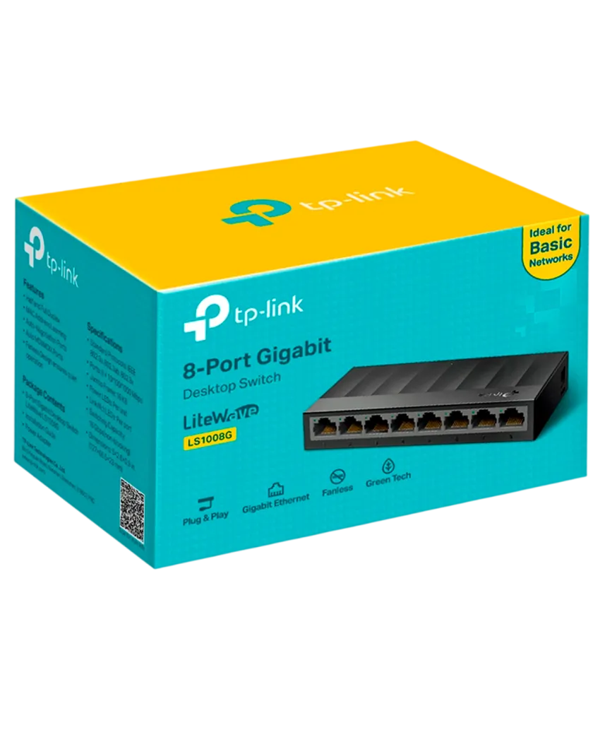 TP-Link LS1008G / Коммутатор неуправляемый  с 8 гигабитными портами