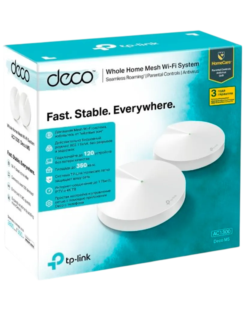 TP-Link Deco M5 (2-Pack) / AC1300 Mesh-система Wi-Fi 5