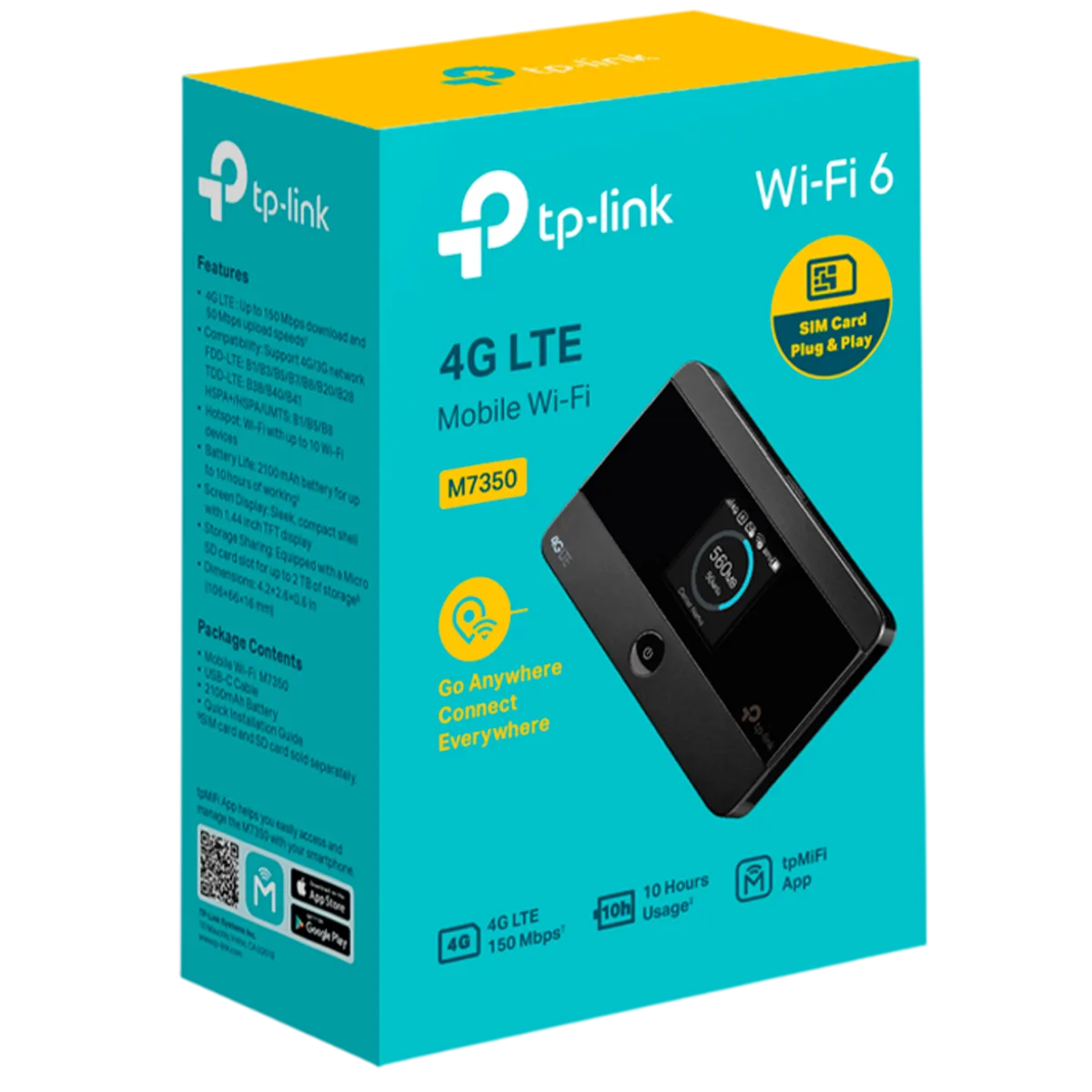 TP-Link M7350 / Мобильный LTE-Advanced маршрутизатор со скоростью 150 Мбит/с 