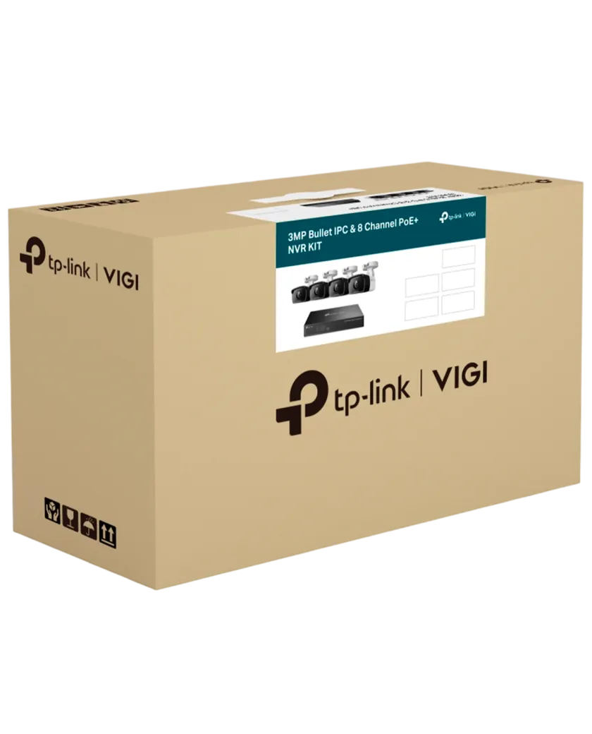 TP-Link VIGI NK8P-B434I / Комплект 3MP Bullet IPC и 8-канального PoE+ NVR
