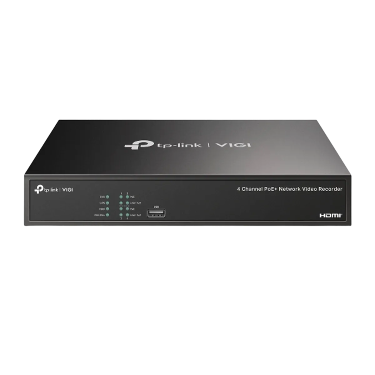 TP-Link VIGI NVR1004H-4P-2TB / 4-канальный сетевой видеорегистратор с поддержкой PoE+