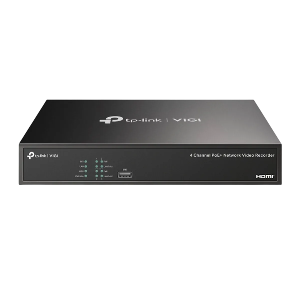 TP-Link VIGI NVR1004H-4P / 4-канальный сетевой видеорегистратор с поддержкой PoE+