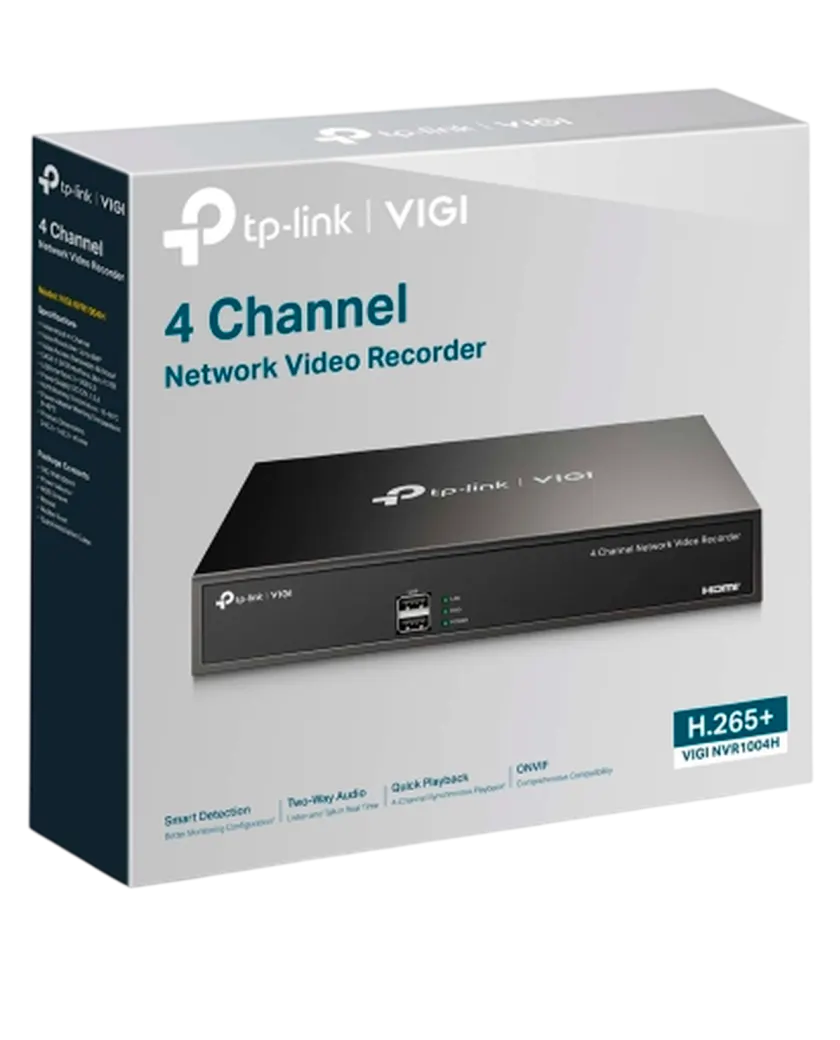 TP-Link VIGI NVR1004H / 4-канальный сетевой видеорегистратор