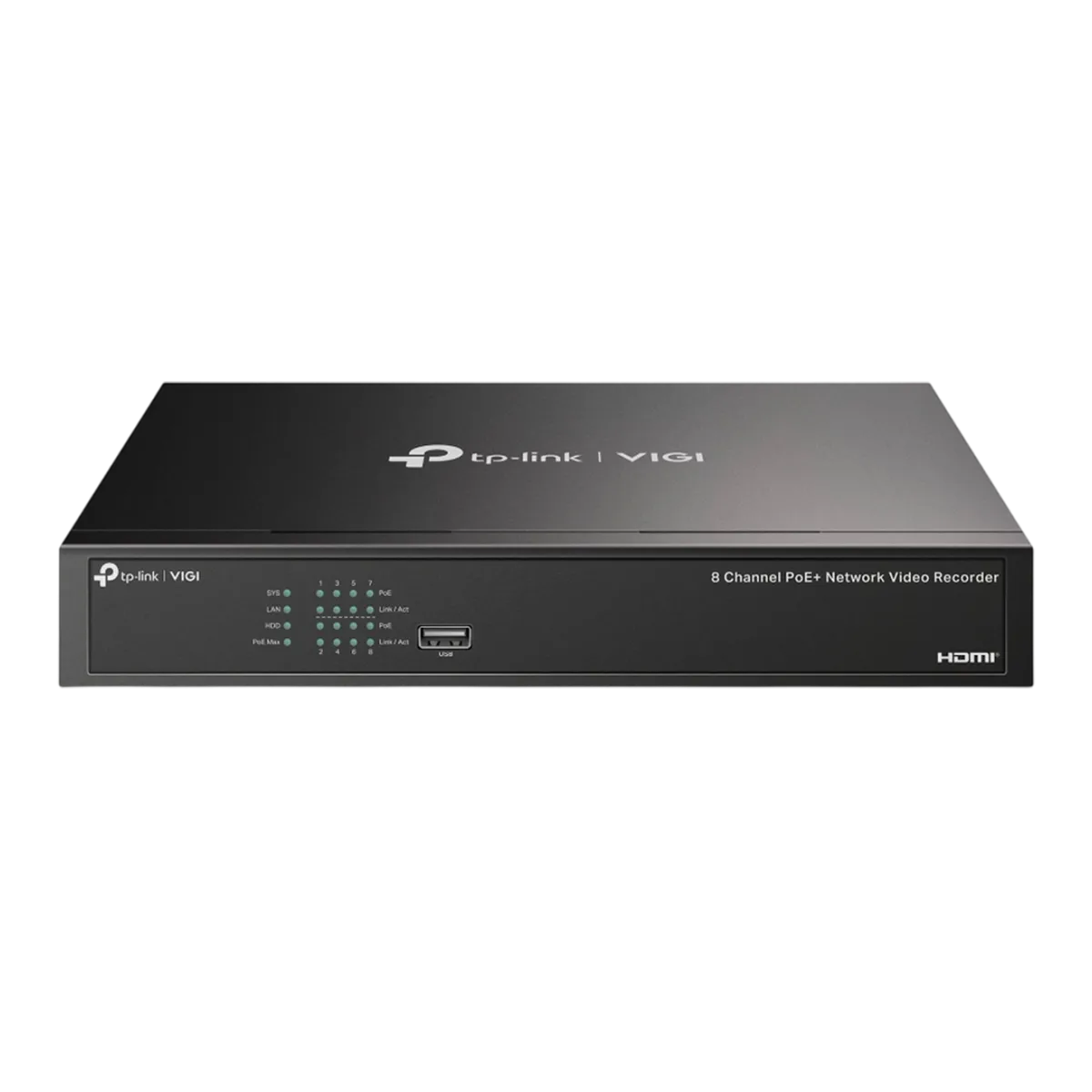 TP-Link VIGI NVR1008H-8MP / 8-канальный сетевой видеорегистратор с поддержкой PoE+