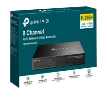 TP-Link VIGI NVR1008H-8MP / 8-канальный сетевой видеорегистратор с поддержкой PoE+