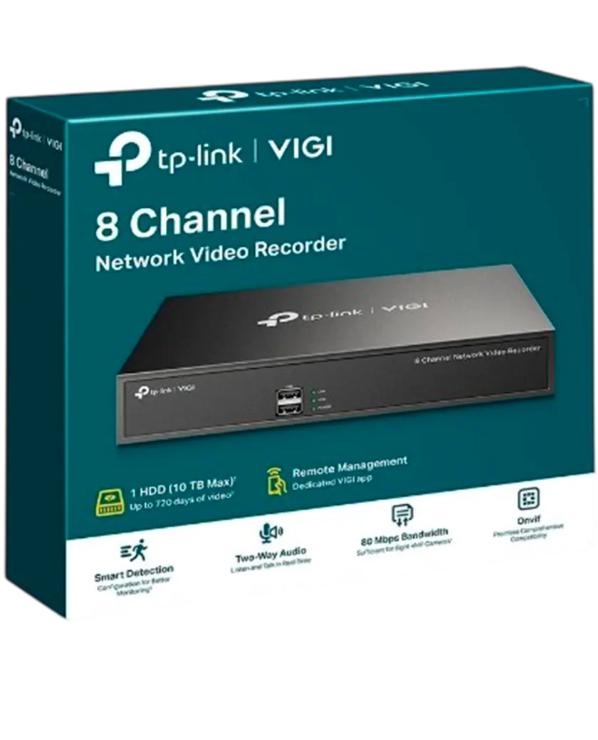 TP-Link VIGI NVR1008H-8P / 8-канальный сетевой видеорегистратор с поддержкой PoE+