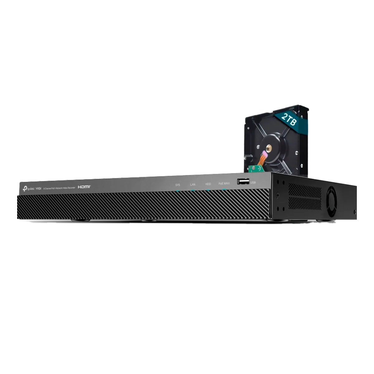 TP-Link VIGI NVR2008H-8MP-2TB / 8-канальный сетевой видеорегистратор с поддержкой PoE+