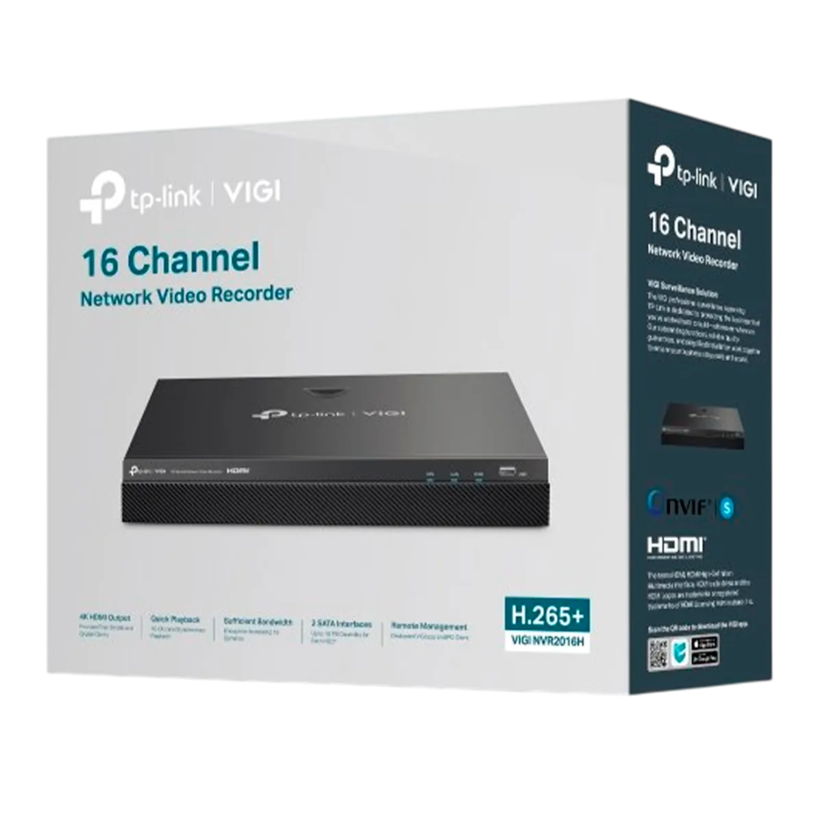 TP-Link VIGI NVR2016H / 16‑канальный сетевой видеорегистратор