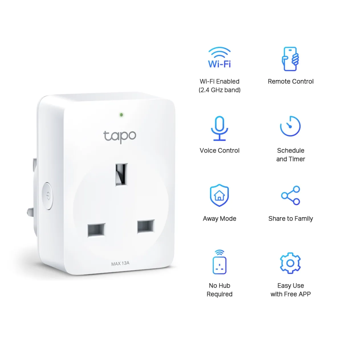 TP-Link Tapo P100 (4-pack) / Умная мини Wi-Fi розетка