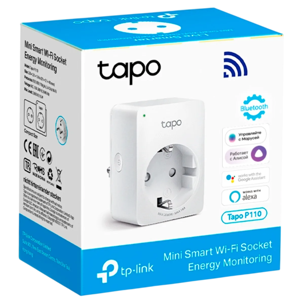 TP-Link Tapo P110 / Умная мини Wi-Fi розетка с мониторингом энергопотребления