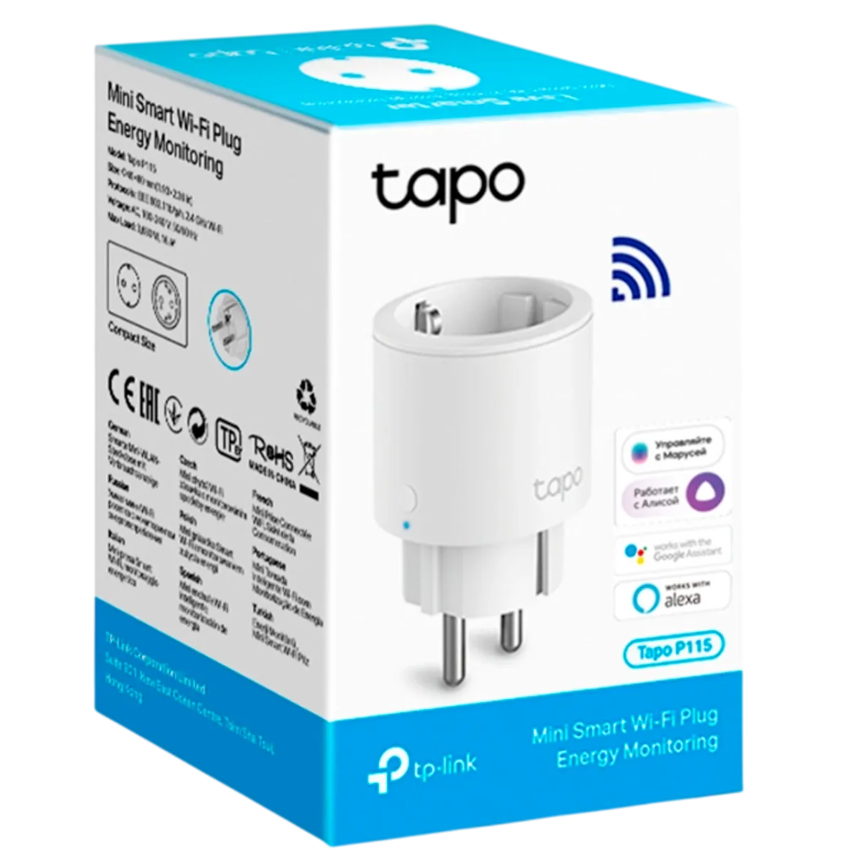 TP-Link Tapo P115M / Умная мини Wi-Fi розетка с мониторингом энергопотребления