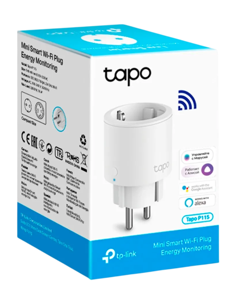TP-Link Tapo P115M / Умная мини Wi-Fi розетка с мониторингом энергопотребления