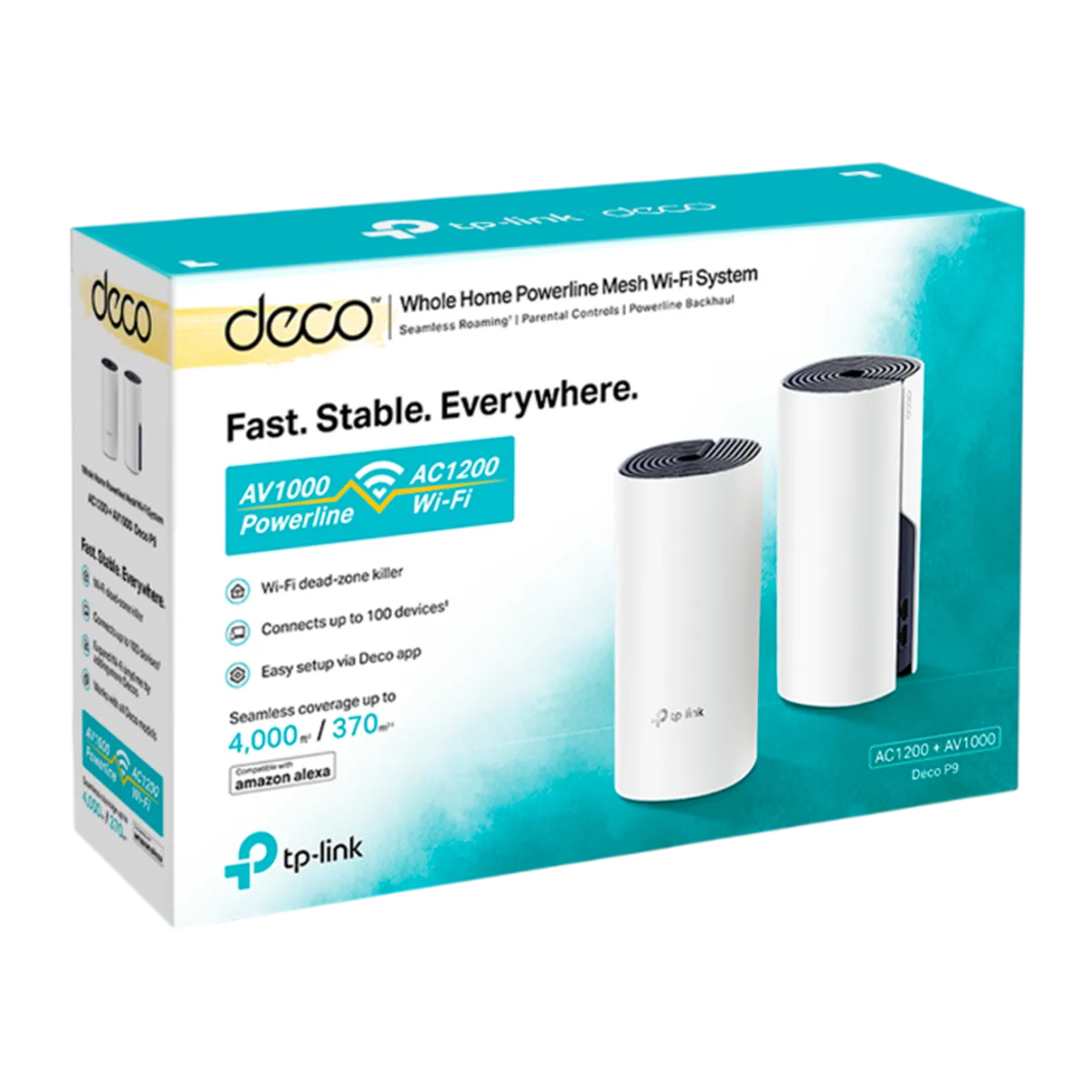 TP-Link Deco P9 (2-pack) / AC1200 + AV1000 Гибридная Mesh-система