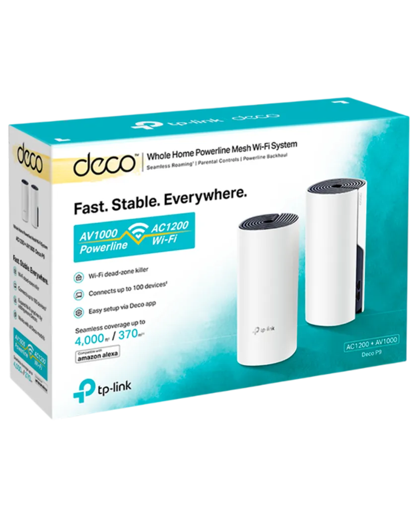 TP-Link Deco P9 (2-pack) / AC1200 + AV1000 Гибридная Mesh-система