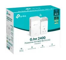 TP-Link PGW2440 KIT / G.hn2400 Комплект гигабитных Powerline-адаптеров с AX1800 Wi-Fi 6