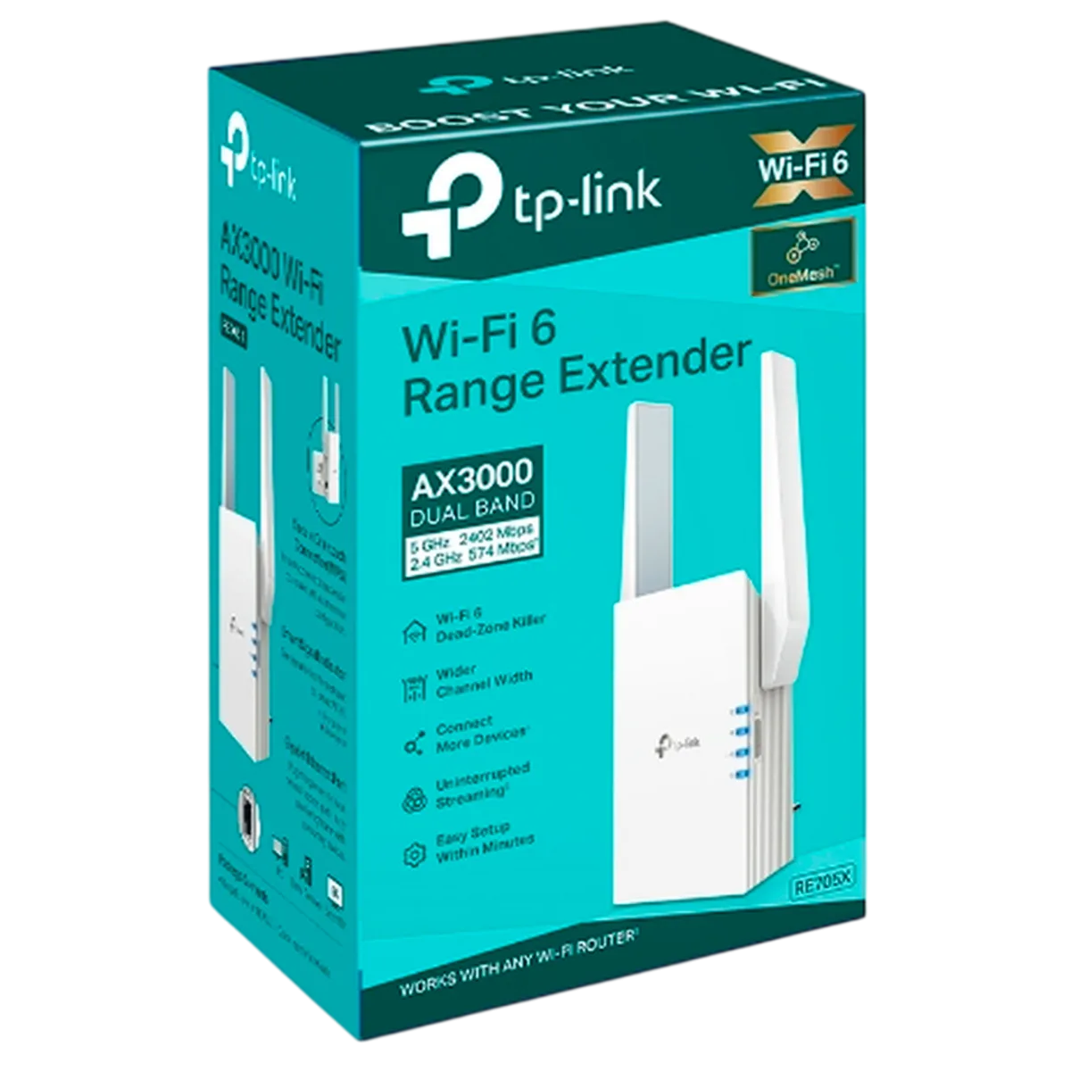 TP-Link RE705X / AX3000 Двухдиапазонный усилитель сигнала Wi-Fi 6 с поддержкой Mesh