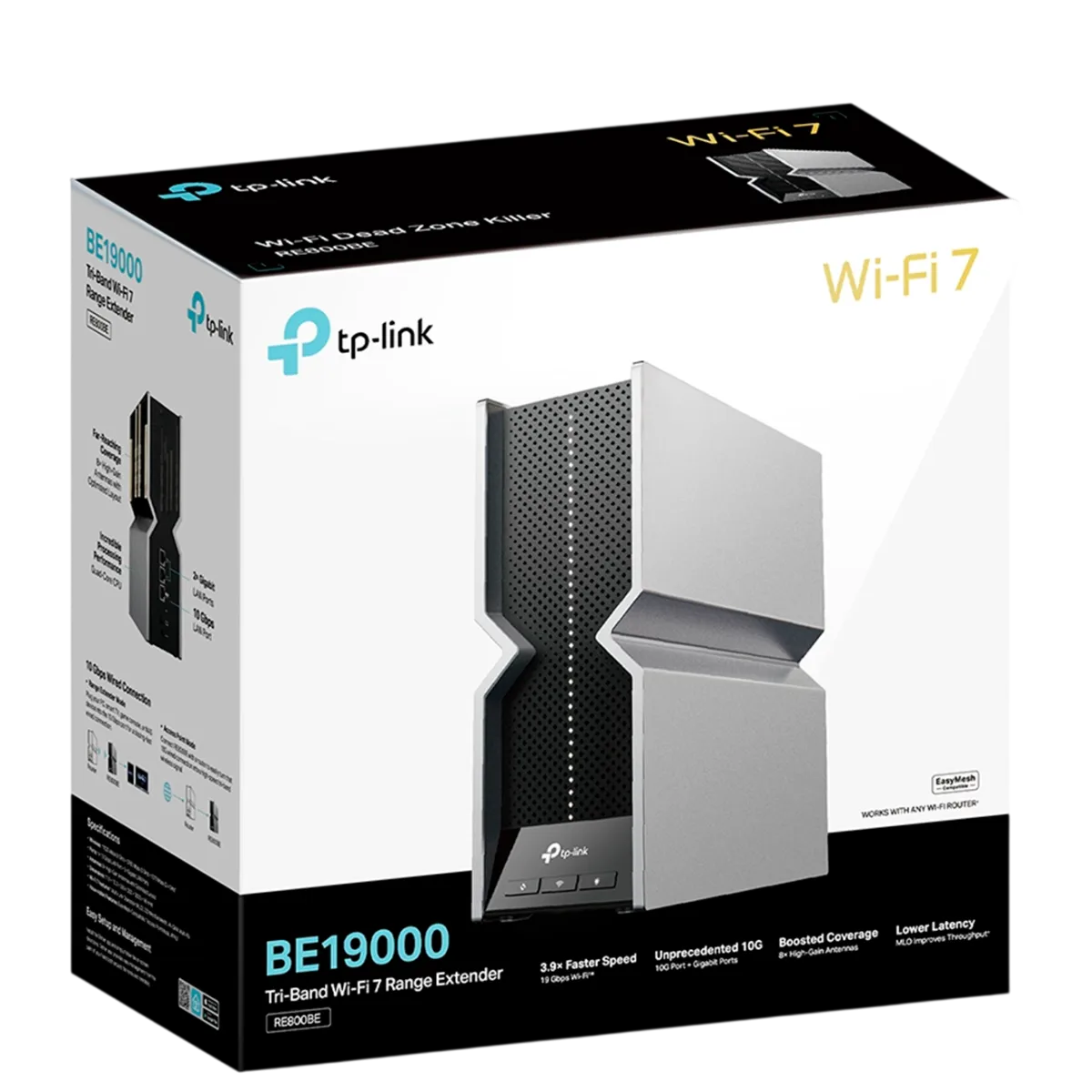 TP-Link RE800BE / BE19000 Трехдиапазонный усилитель сигнала Wi-Fi 7 с поддержкой Mesh