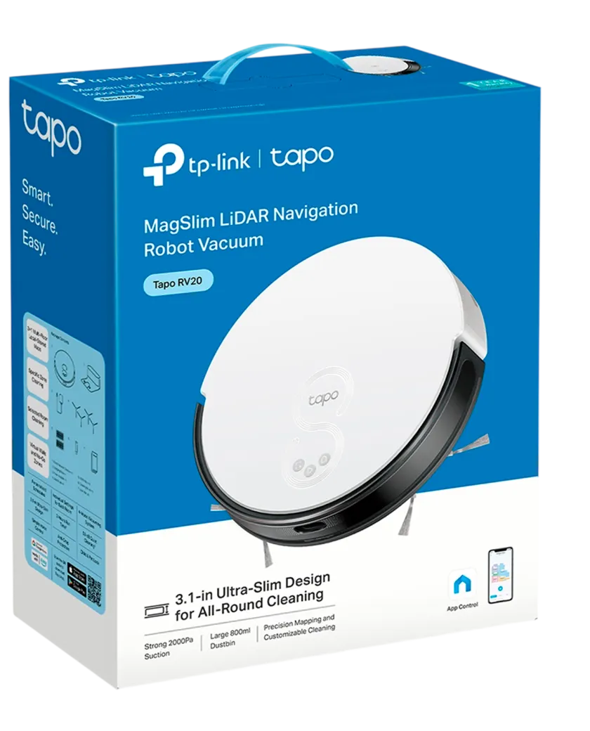 TP-Link Tapo RV20 / Робот-пылесос MagSlim с лидарной навигацией