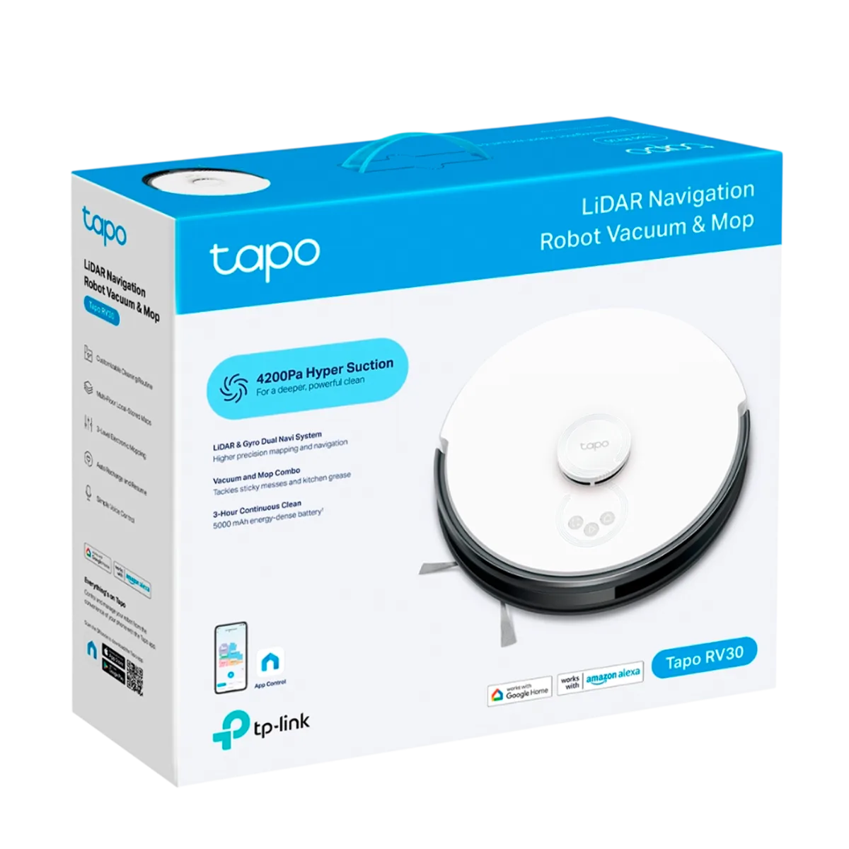 TP-Link Tapo RV30C / Робот-пылесос с лидаром и поддержкой влажной уборки