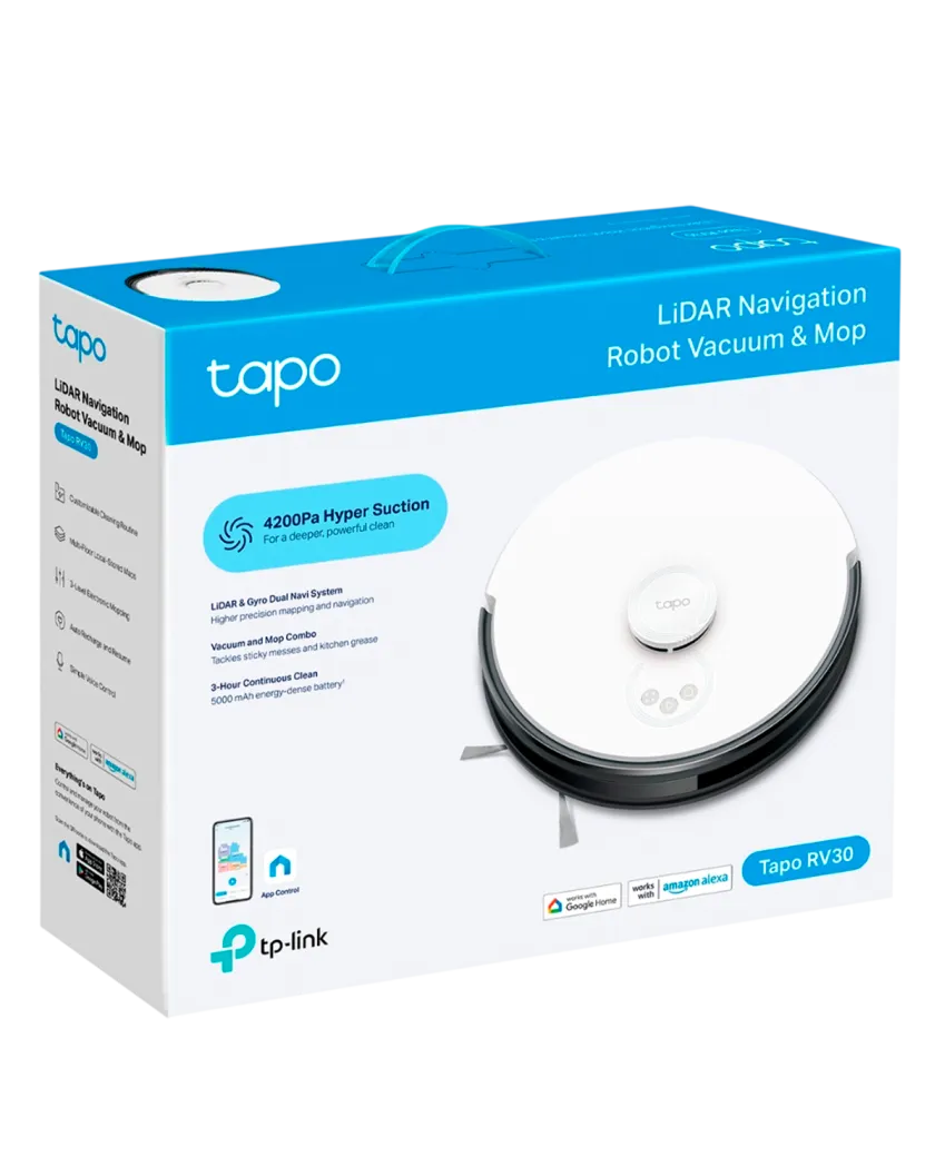 TP-Link Tapo RV30C / Робот-пылесос с лидаром и поддержкой влажной уборки