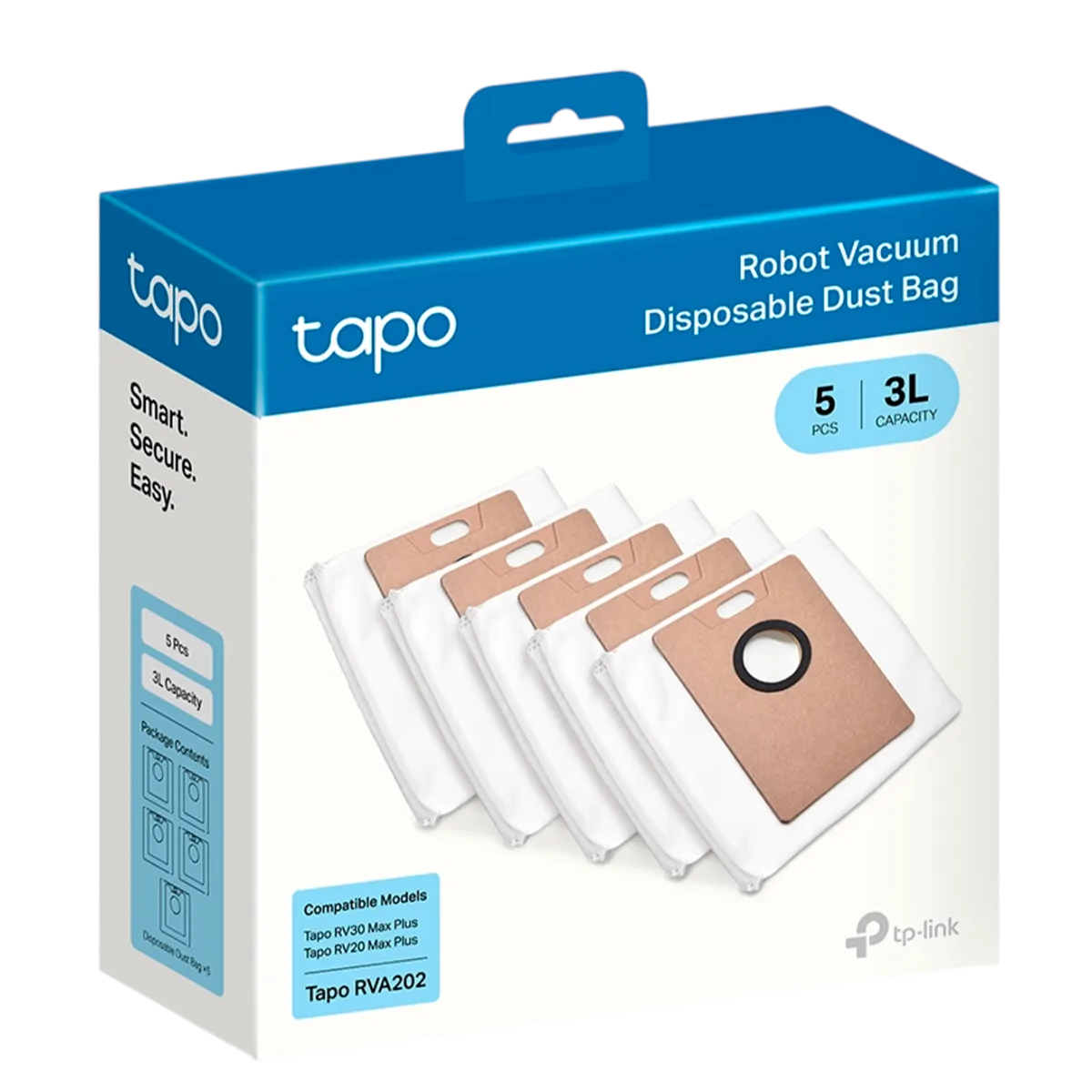 TP-Link Tapo RVA202 / Одноразовые пылесборники для робота-пылесоса Tapo (5 шт)
