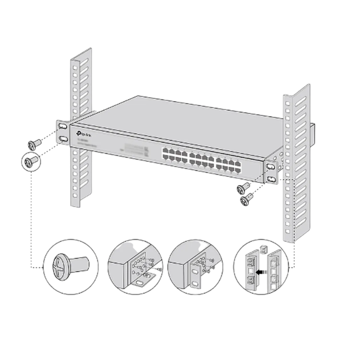 TP-Link Omada RackMount Kit-19 / Комплект для монтажа коммутаторов в стойку 19 дюймов