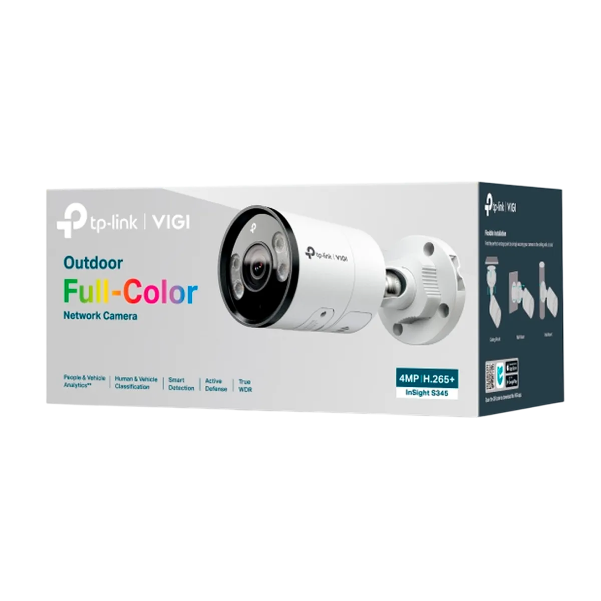 TP-Link VIGI InSight S345 (4мм) / 4MP Outdoor Full-Color цилиндрическая IP-камера