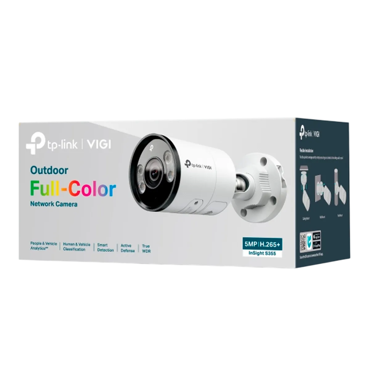 TP-Link VIGI InSight S355 (4мм) / 5MP Outdoor Full-Color цилиндрическая IP-камера 