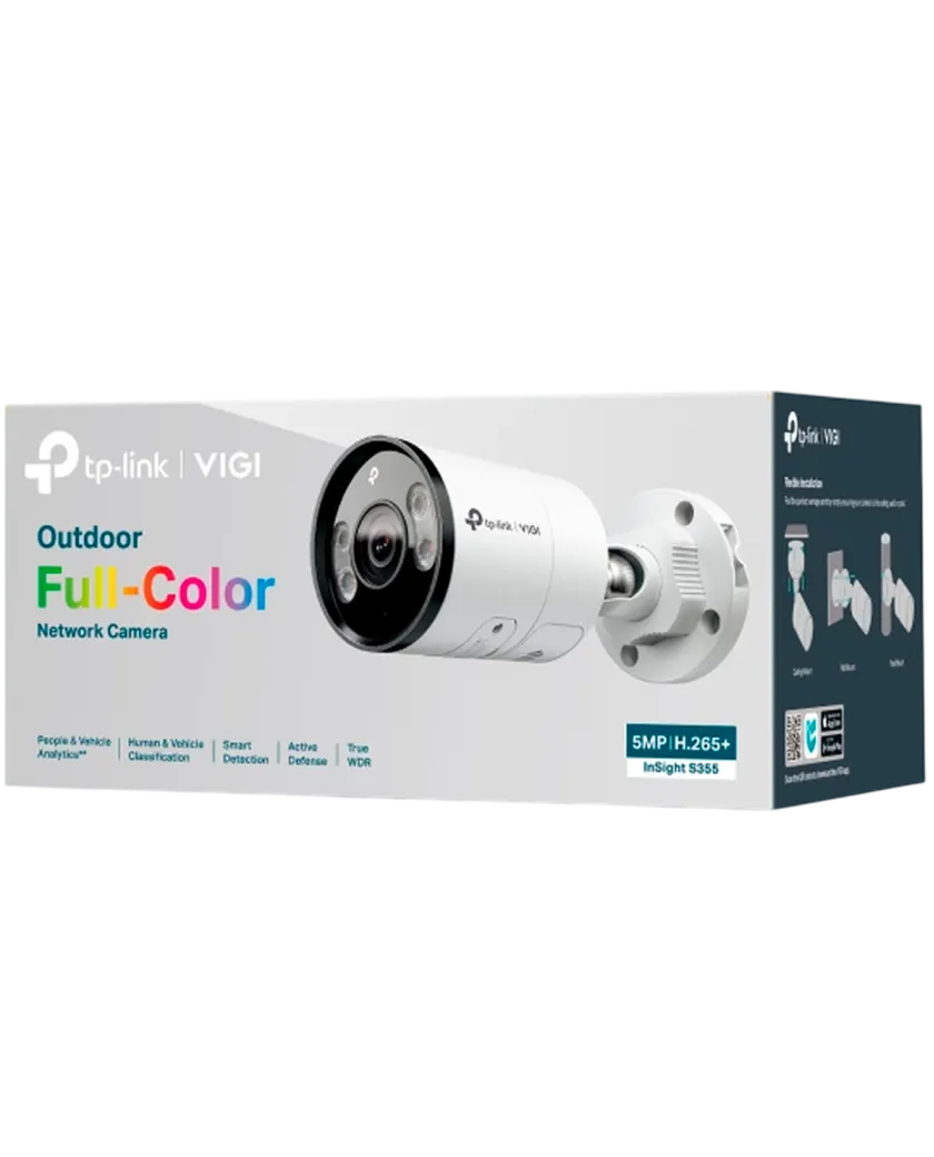 TP-Link VIGI InSight S355 (6мм) / 5MP Outdoor Full-Color цилиндрическая сетевая камера 