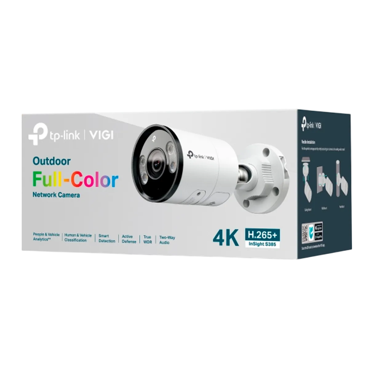 TP-Link VIGI InSight S385 (4мм) / 8MP Outdoor Full-Color цилиндрическая IP-камера