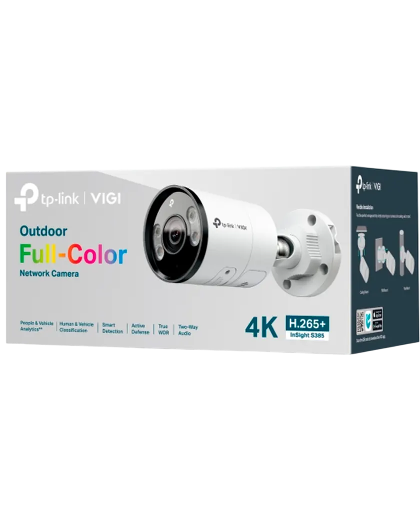 TP-Link VIGI InSight S385 (4мм) / 8MP Outdoor Full-Color цилиндрическая IP-камера