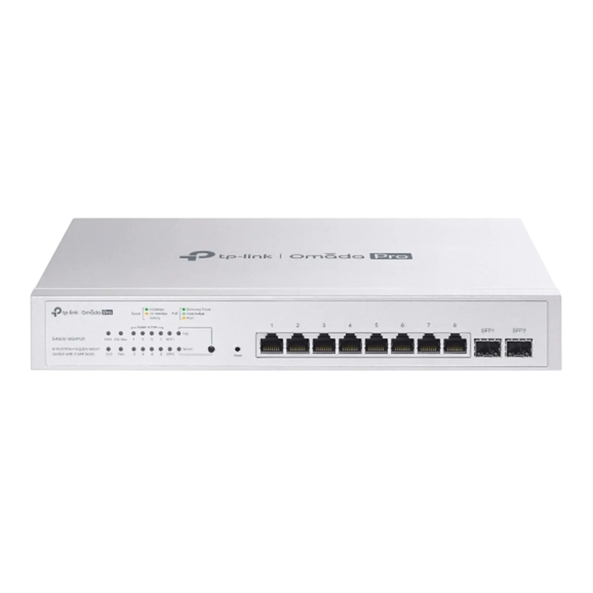 TP-Link Omada Pro S4500-8GHP2F / Коммутатор Smart с 8 гигабитными портами PoE+ и 2 портами SFP