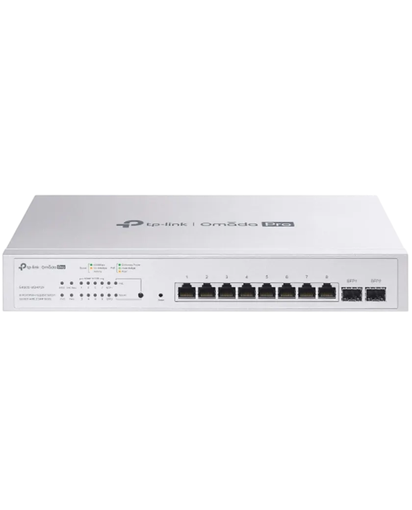 TP-Link Omada Pro S4500-8GHP2F / Коммутатор Smart с 8 гигабитными портами PoE+ и 2 портами SFP