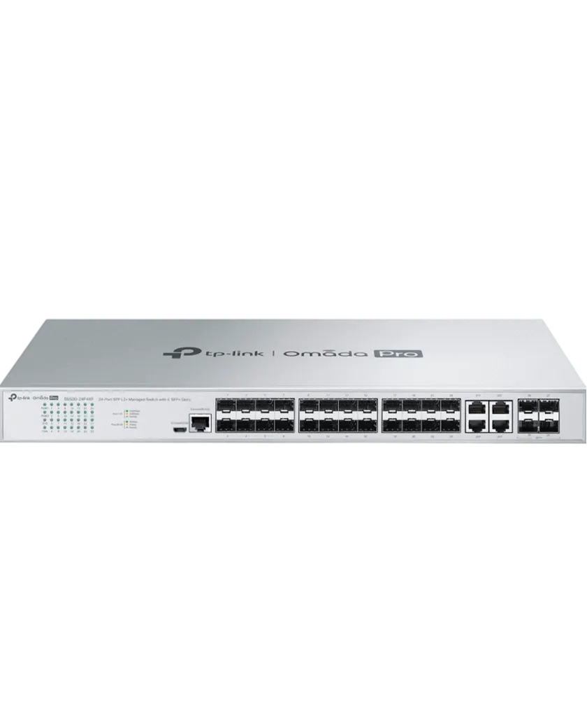 TP-Link Omada Pro S5500-24F4XF / Управляемый коммутатор Omada Pro уровня 2+ с 24 портами SFP и 4 портами SFP+