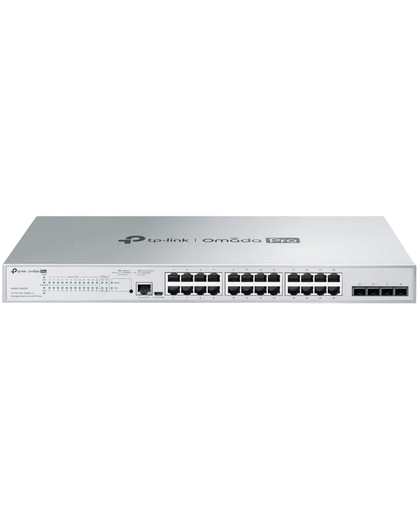 TP-Link Omada Pro S5500-24GP4F / Управляемый коммутатор уровня 2+ с 24 гигабитными портами PoE+ и 4 портами SFP