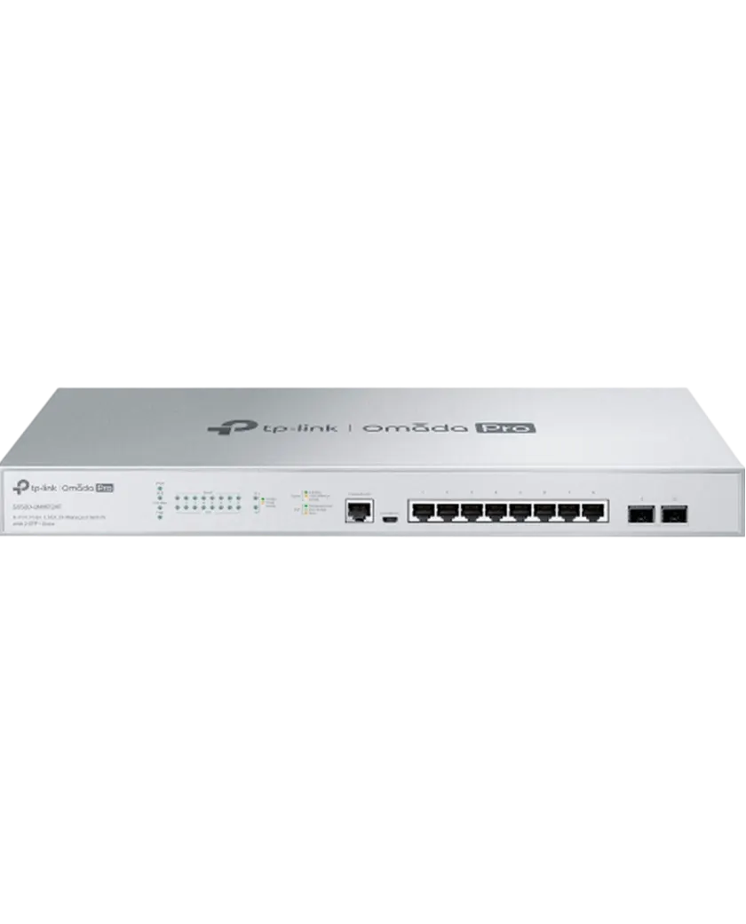 TP-Link Omada Pro S5500-8MHP2XF / Управляемый коммутатор с 8 портами PoE+ 2.5G L2+ и 2 слотами SFP+