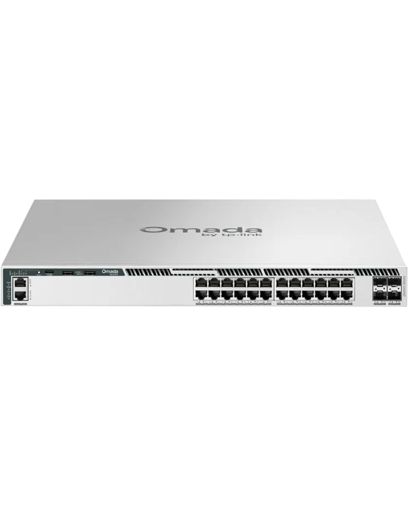 TP-Link Omada Pro S6500-24G4XF / 24‑портовый гигабитный управляемый стекируемый коммутатор L3 с 4 SFP+ слотами 10G