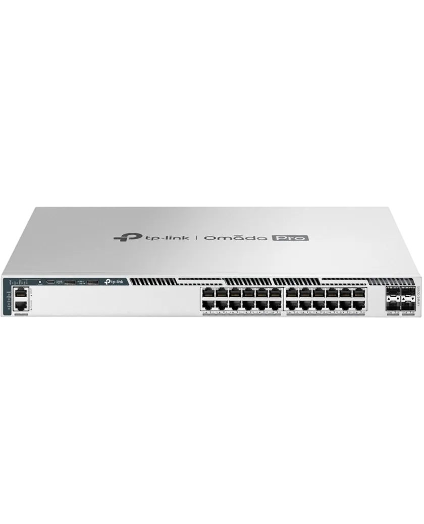 TP-Link Omada Pro S6500-24M4Y / 24‑портовый 2.5G управляемый стекируемый РоЕ-коммутатор L3 с 4 слотами 25G