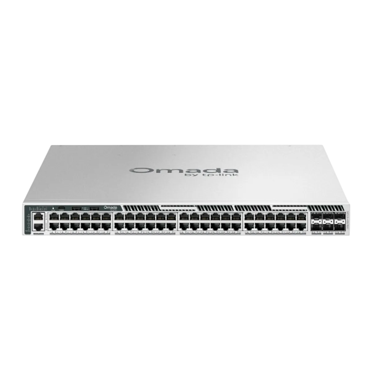 TP-Link Omada Pro S6500-48GP6XF / Управляемый коммутатор с 48 портами Gigabit Ethernet, поддержкой PoE+ и возможностью стекирования, уровнем L3, а также 6 слотами 10G.