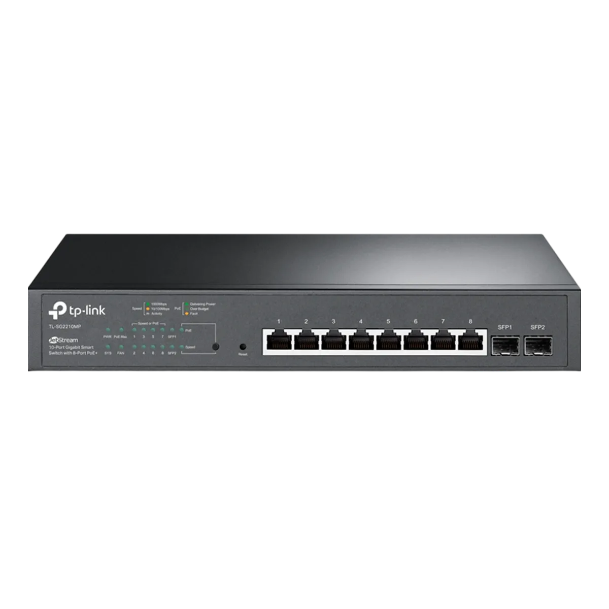 TP-Link Omada SG2210MP / Коммутатор РоЕ 8-портовый гигабитный управляемый Smart с 2 SFP-слотами
