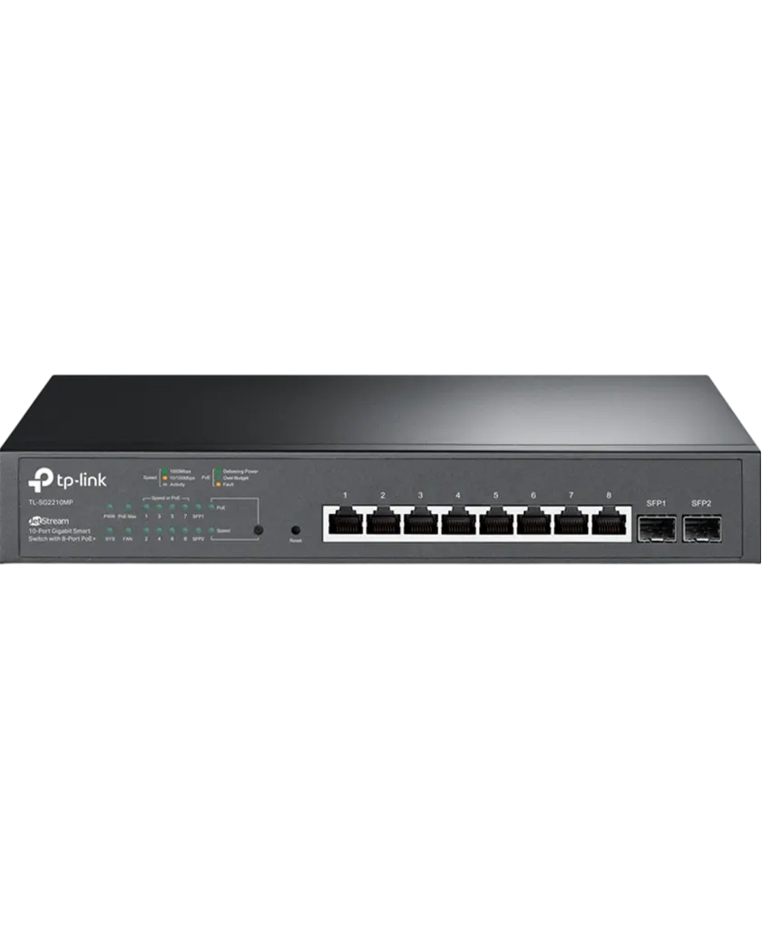 TP-Link Omada SG2210MP / Коммутатор РоЕ 8-портовый гигабитный управляемый Smart с 2 SFP-слотами