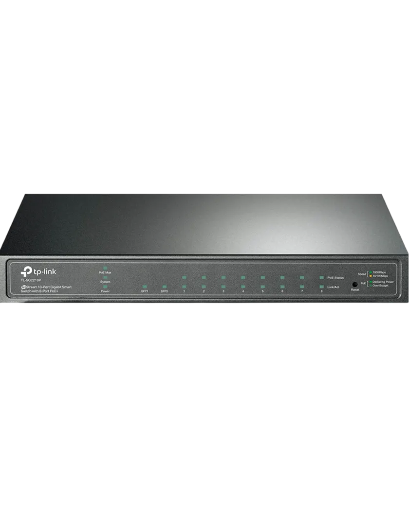 TP-Link Omada SG2210P / Коммутатор РоЕ 8-портовый гигабитный управляемый Smart с 2 SFP-слотами