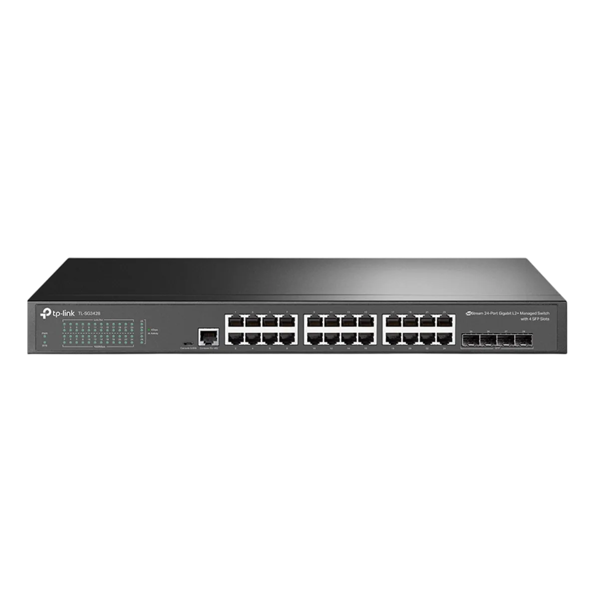 TP-Link Omada SG3428 / Управляемый коммутатор уровня 2+ с 24 гигабитными портами RJ45 и 4 портами SFP