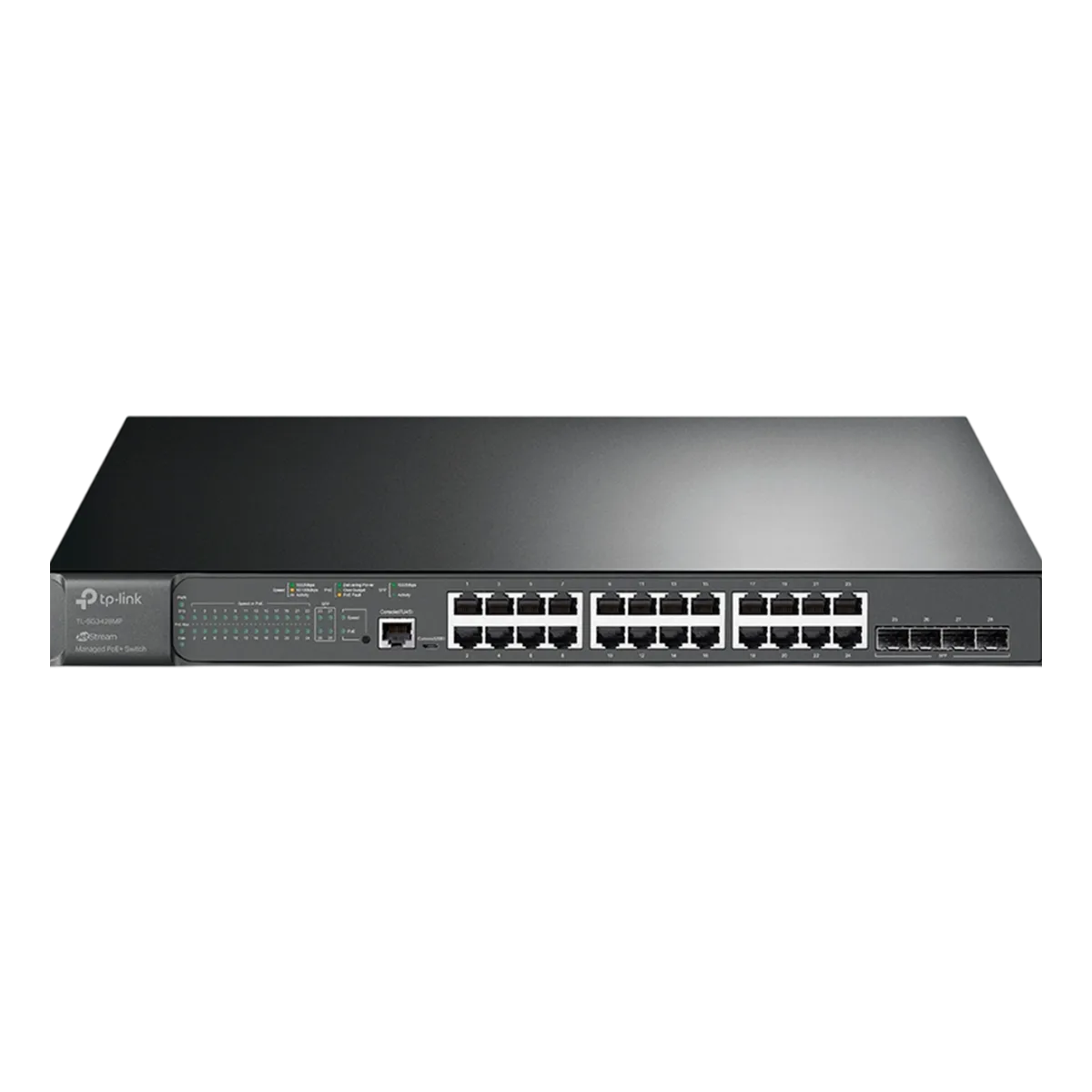 TP-Link Omada SG3428MP / 24‑портовый гигабитный управляемый РоЕ-коммутатор L2 с 4 SFP‑слотами