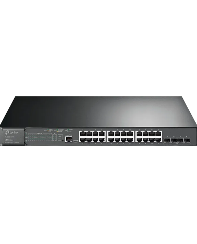TP-Link Omada SG3428MP / 24‑портовый гигабитный управляемый РоЕ-коммутатор L2 с 4 SFP‑слотами