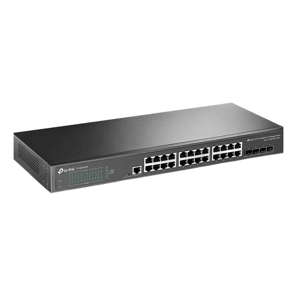 TP-Link Omada SG3428X / 24‑портовый гигабитный управляемый коммутатор L2+ с 4 SFP+ слотами 10G