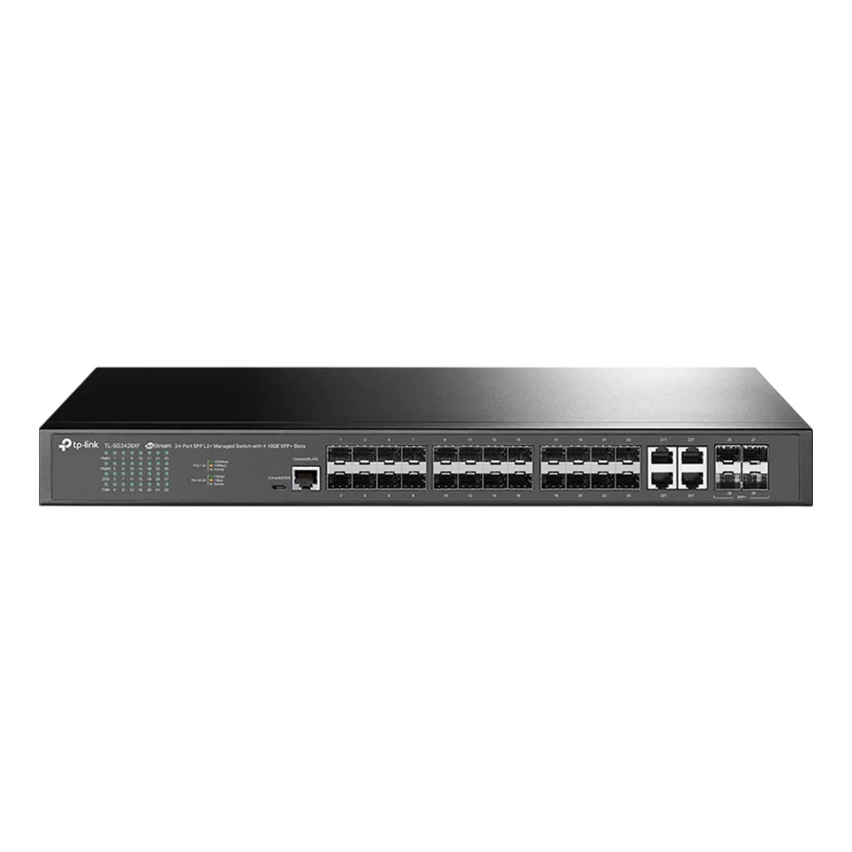 TP-Link Omada SG3428XF / 24‑портовый гигабитный управляемый SFP-коммутатор L2+ с 4 SFP‑слотами