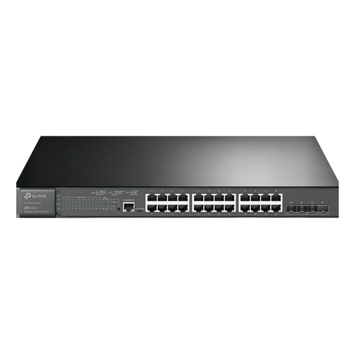 TP-Link Omada SG3428XMP / 24‑портовый гигабитный управляемый РоЕ-коммутатор уровня L2+ с 4 SFP+ слотами 10G