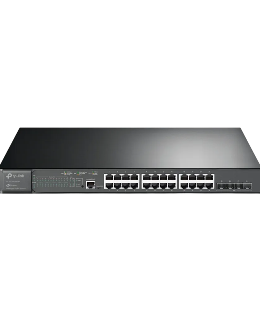 TP-Link Omada SG3428XMP / 24‑портовый гигабитный управляемый РоЕ-коммутатор уровня L2+ с 4 SFP+ слотами 10G